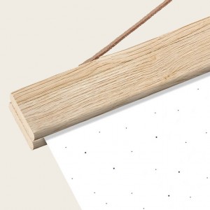 Magnetyczny drewniany wieszak na plakat ramka - Pine Wood