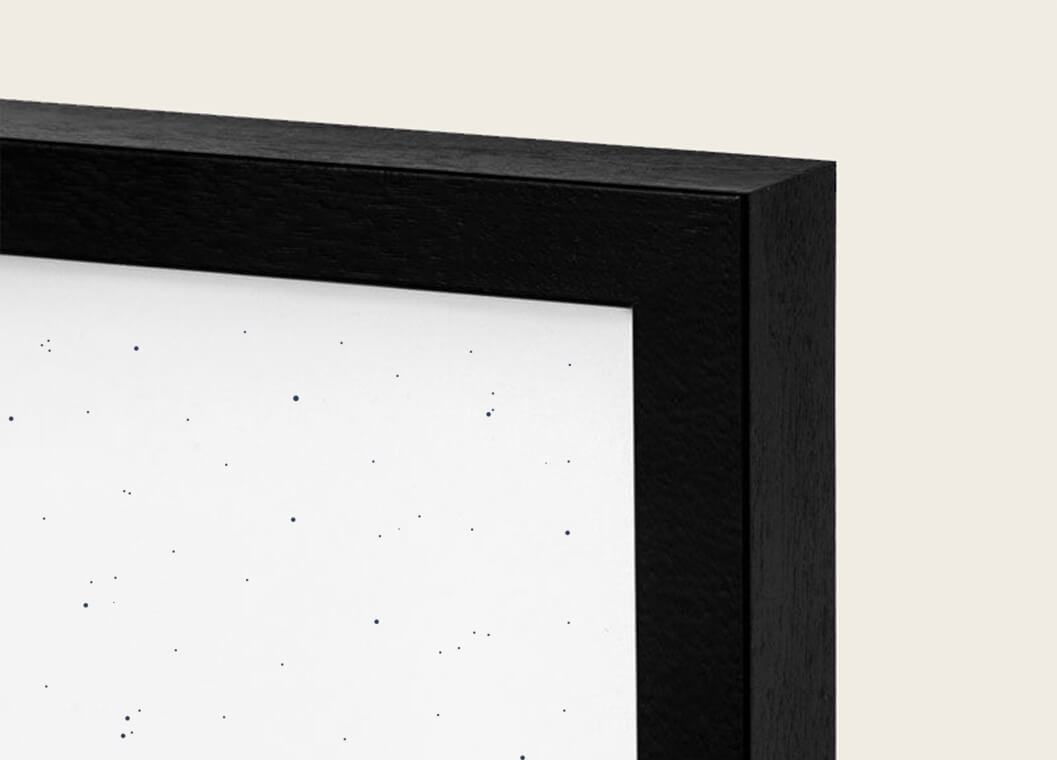 Negro Marco de madera 50x50cm - Calidad superior - ArtPhotoLimited